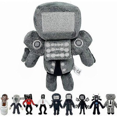 Biguy Skibidi Toilet Titan Tv Man Plys, 10,2" Opgraderet Titan Tv Man Toilet Boss Plyslegetøj Til Fans Og Venner Smukt Plys Dukkegaver (op