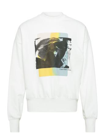 Multi Layered Photo Crew Neck White Calvin Klein Jeans