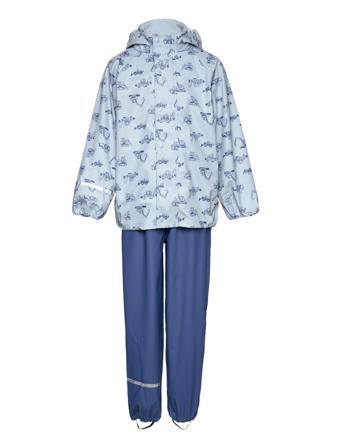 Rainwear Set - Aop Outerwear Rainwear Rainwear Sets Blå CeLaVi*Betinget Tilbud