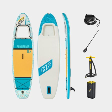 SUP gonflable Bestway Hydro Force Panorama 11'2, 340 x 89 x 15 cm + pagaie + pompe à main + sac à dos de transport + kit de réparation