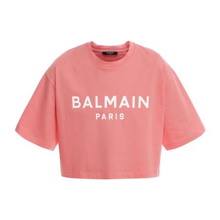 Balmain T-Shirts rosa, Dam, Dam, Storlek: M