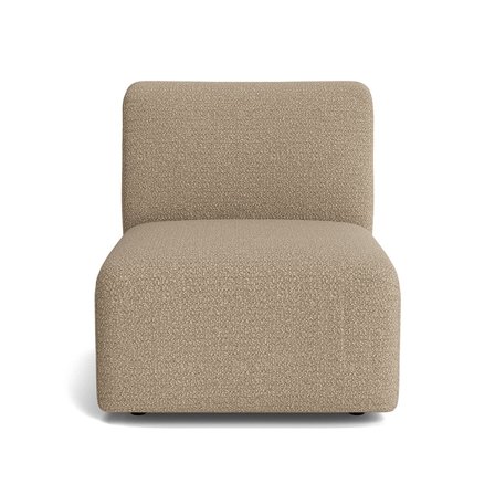 Fleksibel Modulsofa: Monday 1 Personers Modul, Raisa Beige Sofa - 72x94x78cm - Massivt træ, Chipboard, PU Skum & Polyester Komfort - Perfekt til Stuen