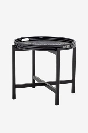 Bloomingville - Tarjotinpöytä Milli, halkaisija 60 cm - Musta - Sohvapöydät - - Homeroom
