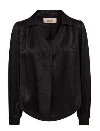 MOS MOSH Mmaldo Monogram Blouse - Black - M
