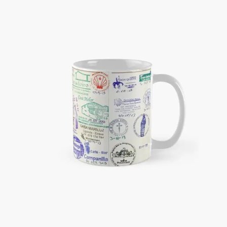 Camino De Santiago Pilgrim Is Credential Mug Printed Picture Cup Image Gifts Coffee Photo Tea Drinkware Simple Handle Round