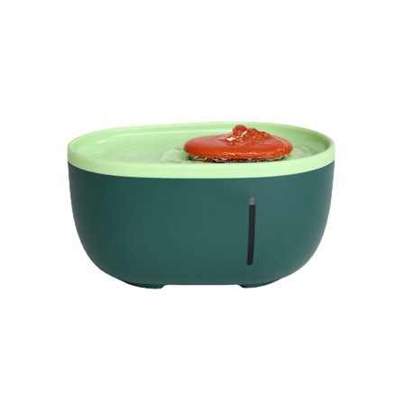 Avocado-formad automatisk kattfontän med ultratyst pump