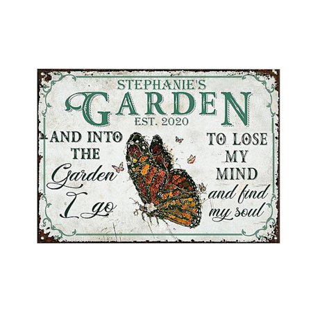 Personoitu puutarha kukka taide löytää sieluni mukautettu klassinen metallimerkki