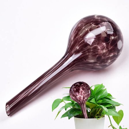 Vattenglober Set om 2, Växter och Blommor Vatten Dispenser, Kontorsverktyg, Ø 6 cm, Lila