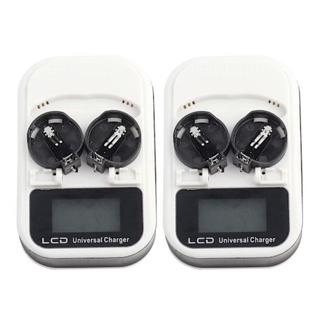 2 kpl:n laturi, ladattava LCD-näyttö LIR2016 LIR2025 LIR2032 -painikkeelle Litiumakku 100-240VUS-pistoke