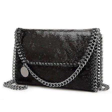 Black Simple Casual Women's Pu Leather Shoulder Bag
