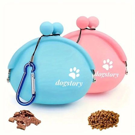 Godbitpose for kjæledyr utendørs oppbevaringspose med krok