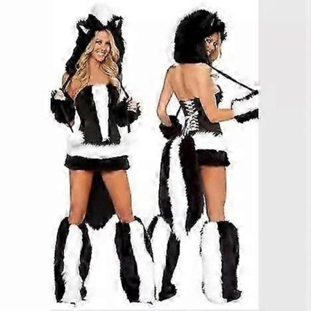 2025 Sexy Jule Damekostyme Cosplay Stor Hale Ulv Cosplay Party Maid Fristelse Julenisse Todelt Kostyme-Perfek{REN}