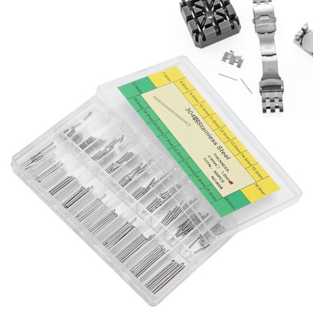 1,0 mm delade stiftstänger armband klockarmband delade stift 304 rostfritt stål klockdelar 7,5 mm‐26,5 mm