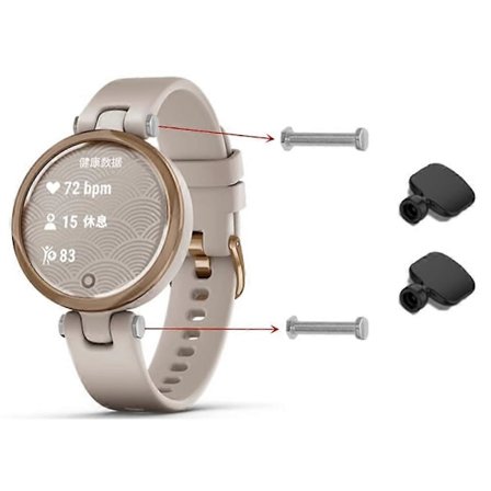 1 Pari Vaihtojousitankoja Garmin Lily -kelloon, pikakiinnitysnastoilla ja asennustyökaluilla