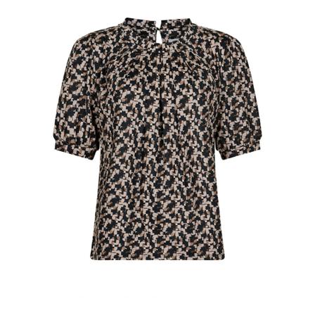 IN Front Blouses Sort, Dame