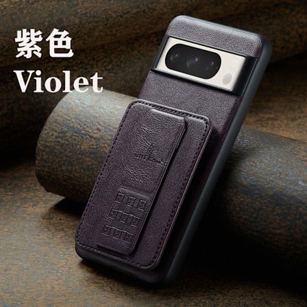 Etui til iPhone15promax 024 lilla kortholder ve skinnbakside