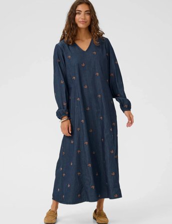 Culture Cufilipa Michelle Long Dress - Navy - XS