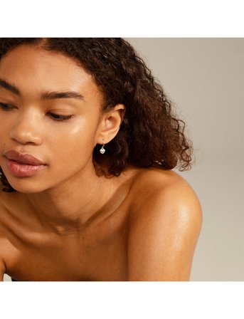 Pilgrim Sophia Heart Pendant Earrings - Silver - ONE SIZE