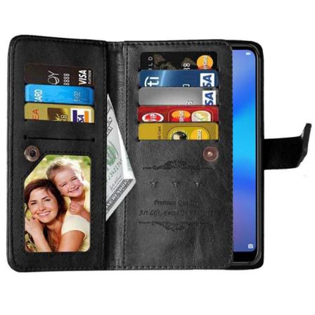 Dubbelflip Flexi 9-kort Huawei P20 (eml-l29) Svart