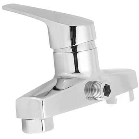 Badrum Badkar Enhålsgrepp Zinklegering Väggmonterad Badrum Duschventil Blandare Kran