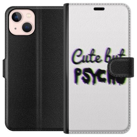 Kompatibel Tegnebogsetui til Apple iPhone 13 Rainbow-farvet legetøjsfigur med et glad ansigt og farverige cirkler i en legesyg studieillustration