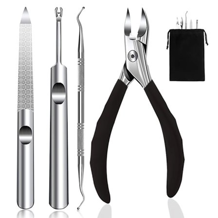 Skarpe og robuste negleklippere - 4 stk. Black