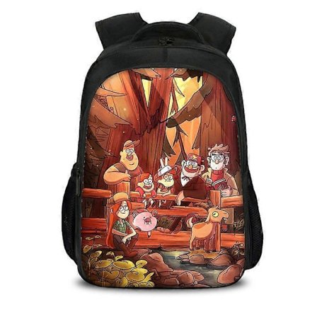 Gravity Falls Dipper Mabel Casual Skolväska Anime Anteckningsbok Laptop Ryggsäck Skolväska Messenger Bag