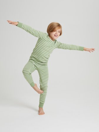 Polarn O. Pyret - Striped trousers - 116 - Childrenswear - green