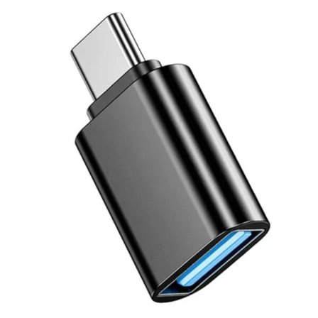 USB-C OTG Adapter Type-C hann USB 2.0 hunn svart