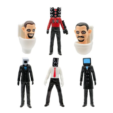 Toalett Man Övervakning Man Handgjord prydnad Snygg skrivbordshantverk Dekoration för vardagsrummet Hem