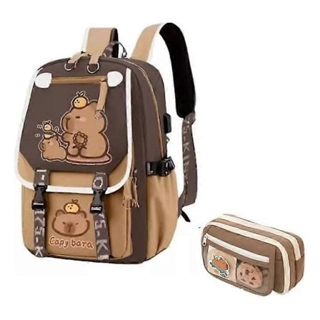 Capivara Rygsæk 2024, Kawaii Skoletasker til Piger