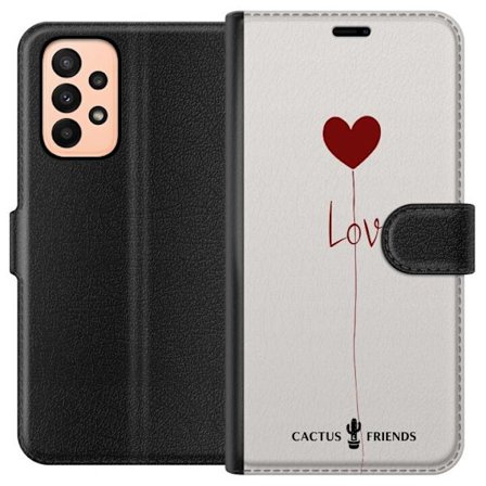 Yhteensopiva Lompakkokotelo Samsung Samsung Galaxy A23 Cactus and Friends - Love Balloon Minimal