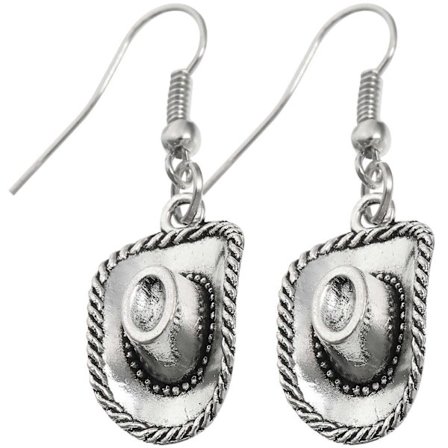 1 Par Hængende Cowboy Cowgirl Hat Øreringe Stilfulde Mini Western Hat Øreringe Øre Smykker {Db}