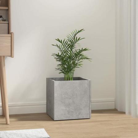 Vidaxl Odlingslåda Betonggrå 40x40x40 Cm Konstruerat Trä Grå