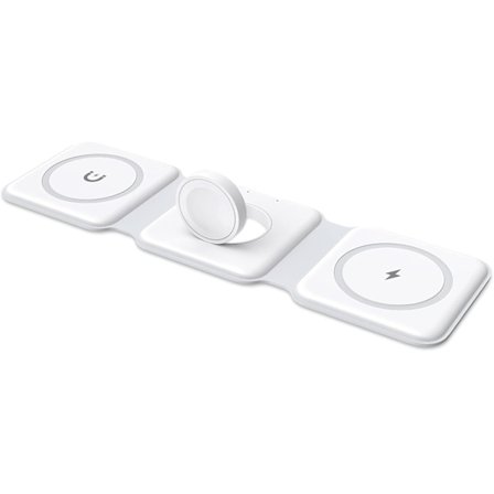 Charging Station for Multiple Devices - 3 in 1 Foldable Magnetic Wireless Charger Dock - Travel Charging Pad(vit)