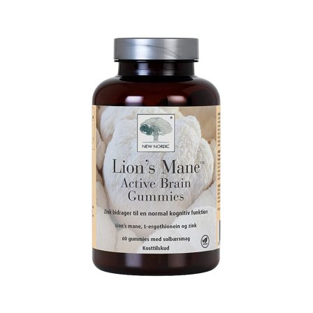 New Nordic Lions Mane Gummies 60 stk., Helse & Madvarer, Kosttilskud, Hjerne / Hukommelse