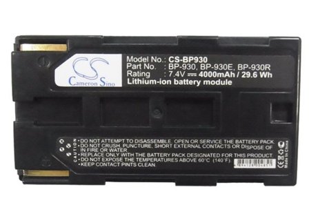 Batteri til kamera til Canon G1000, E2, V75Hi osv.