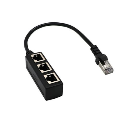 Ethernet Rj45 Splitter-kabel, Ethernet LAN-nettverksutvidelseskabeladapter Rj45 hann til 3 hunn Splitter for Super Cat5 Cat5E Cat6 Cat7 LAN Ethernet-