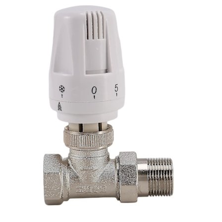 3/4-tommers termostatisk radiatorventil i messing, rett type Dn20, automatisk temperaturkontrollventil Fl