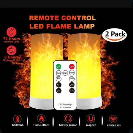 LED-flammeffekt nattlampa USB-laddningsbar 3D dynamisk eldljus fjärrkontroll LED-dekorationslampa för hem trädgård bar semester fjärrkontroll