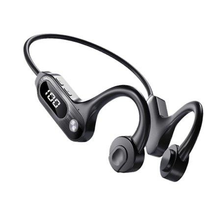 Öppna Hörlurar, Med Digital Display Trådlösa Öronkrokar Pluggbara Sport Air-Conduction Hörlurar Bluetooth 5.3 Headset Med Mikrofon För Löpning