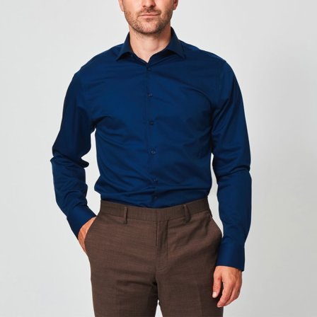 The Shirt Factory Grand Twill, Slim Fit Skjortor Herr Blå 43