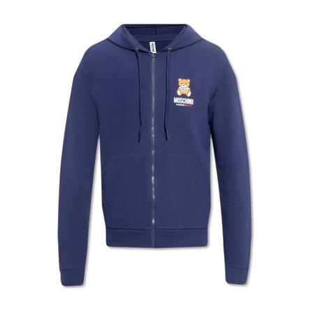 Moschino Printed Hoodie Blå, Herre