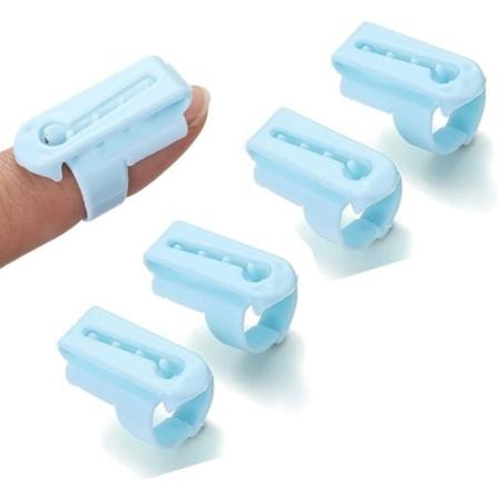 5 stk. Garnstyring Fingerholder i Plastik Garnstyring Strikkefinger Ring til Hækling Strik Håndværk Tilbehør Værktøj