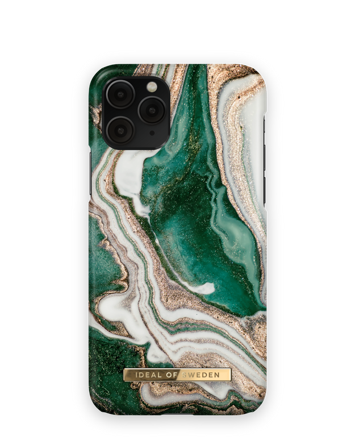 Unisex Hülle, iPhone 11 Pro Golden Jade Marble Handyhülle