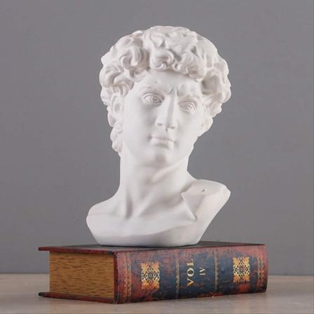 Græsk mytologi David hoved byste statue mini Europa Michelangelo