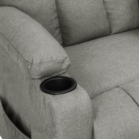 Vidaxl Reclinerfåtölj Ljusgrå Tyg Grå