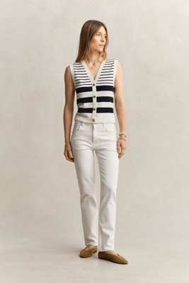 GANT - Straight Leg Stretch Jeans til dame eggshell