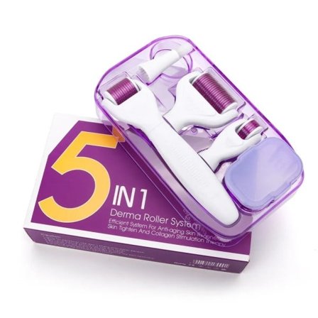 5 In 1 Derma Roller Micro Needle Roller Kit Micro Needles Titanium Microneedle Mezoroller Machine Hudpleie Kroppsbehandling