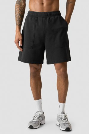 ICANIWILL - Grit Stonewashed Sweatshorts Black - Shortsit - Miehet - Treenivaatteet ICIW:ltä
